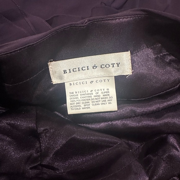 Bicici & Coty purple Formal Strapless Dress-Small ruched ruffle - Picture 7 of 8